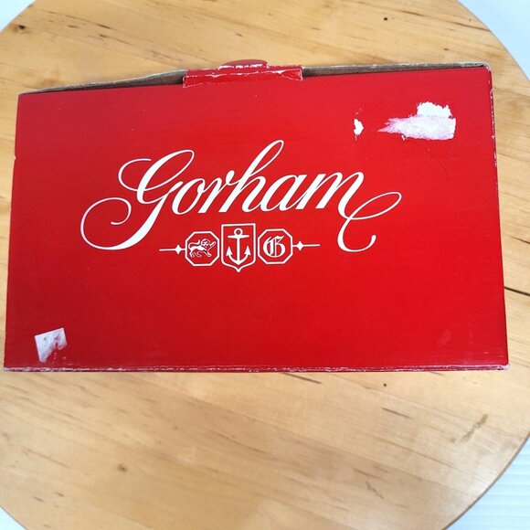 Gorham Sleigh Sugar & Cream Set Lead Crystal C701 Germany Christmas Winter - Picture 8 of 8